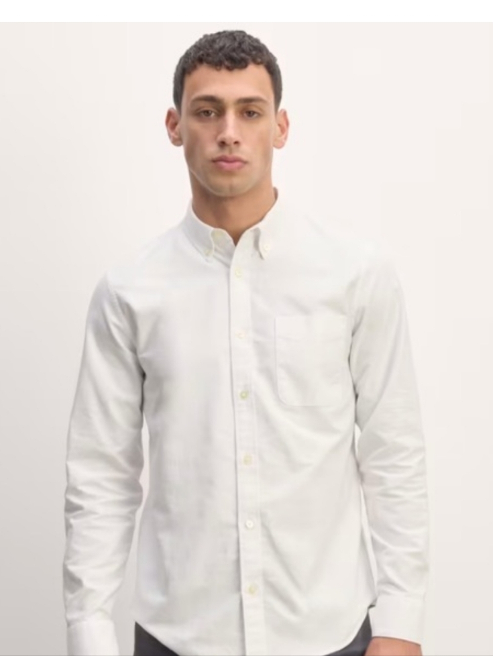 NWT Everlane Slim Oxford Buttondown Shirt Long Sleeve White Good Earth Cotton M